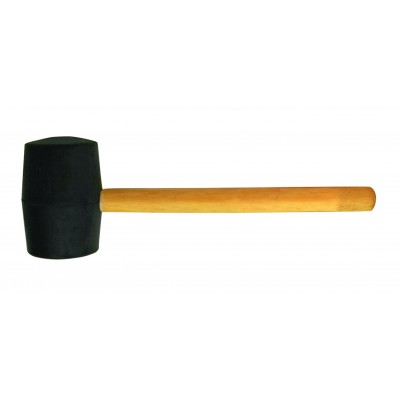 Чук гумен с обла дървена дръжка 225g черен BS - Ръчни инструменти