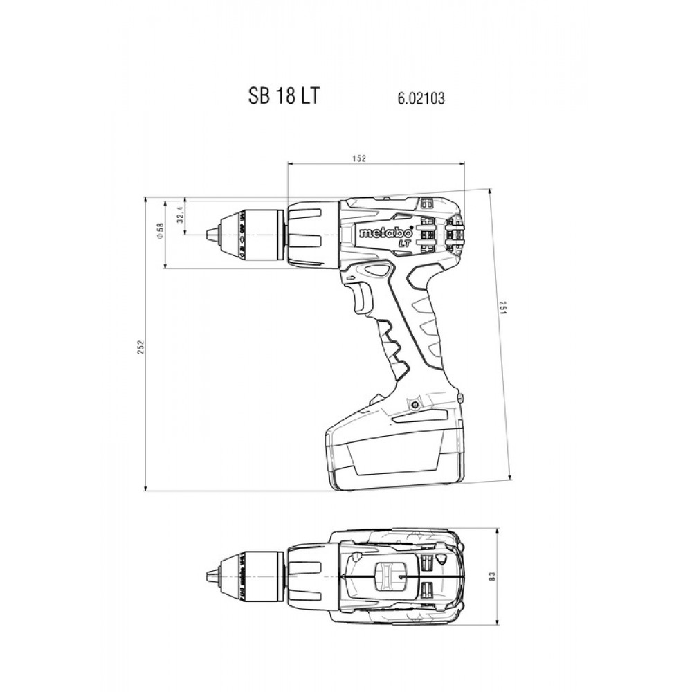 Бормашина акум. ударна METABO SB 18 LT 2x4.0AH |  |  |