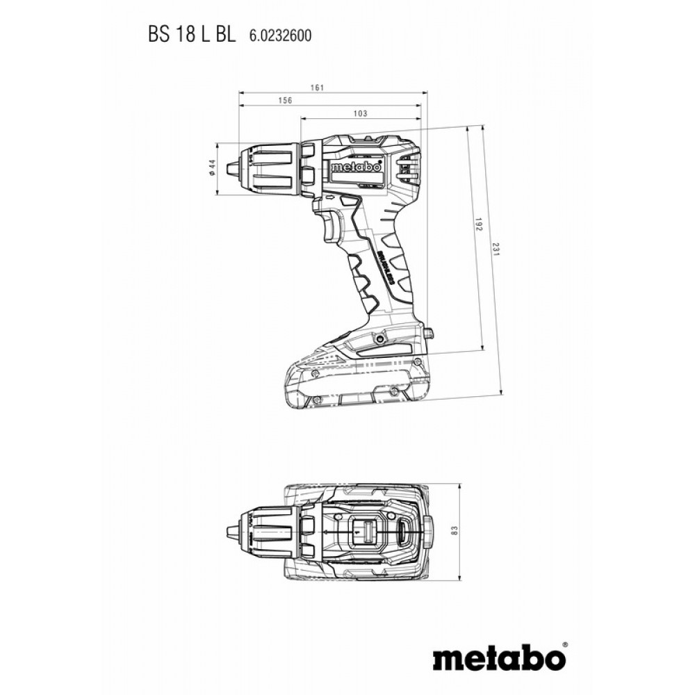 Винтоверт акум. 18V 60Nm METABO BS 18 L BL 2x2.0AH |  |  |