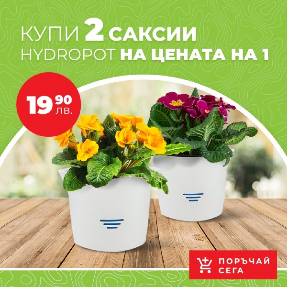 2 саксии на цената на 1: Hydro Pot WiFi с кашпа и напоителна система - 05800050 |  |  |