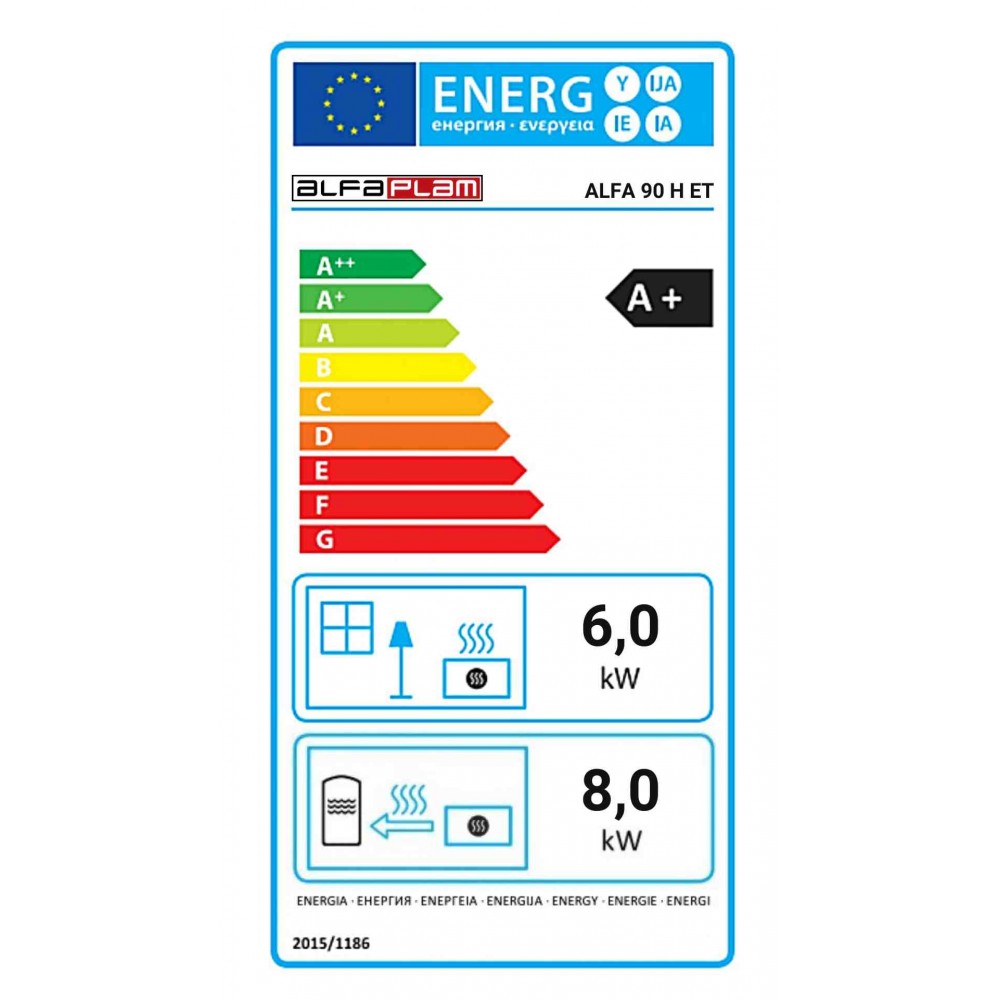 Готварска печка на дърва с водна риза Alfa Plam ALFA 90 H ET White Right, 14kW | Готварски печки на дърва |  |