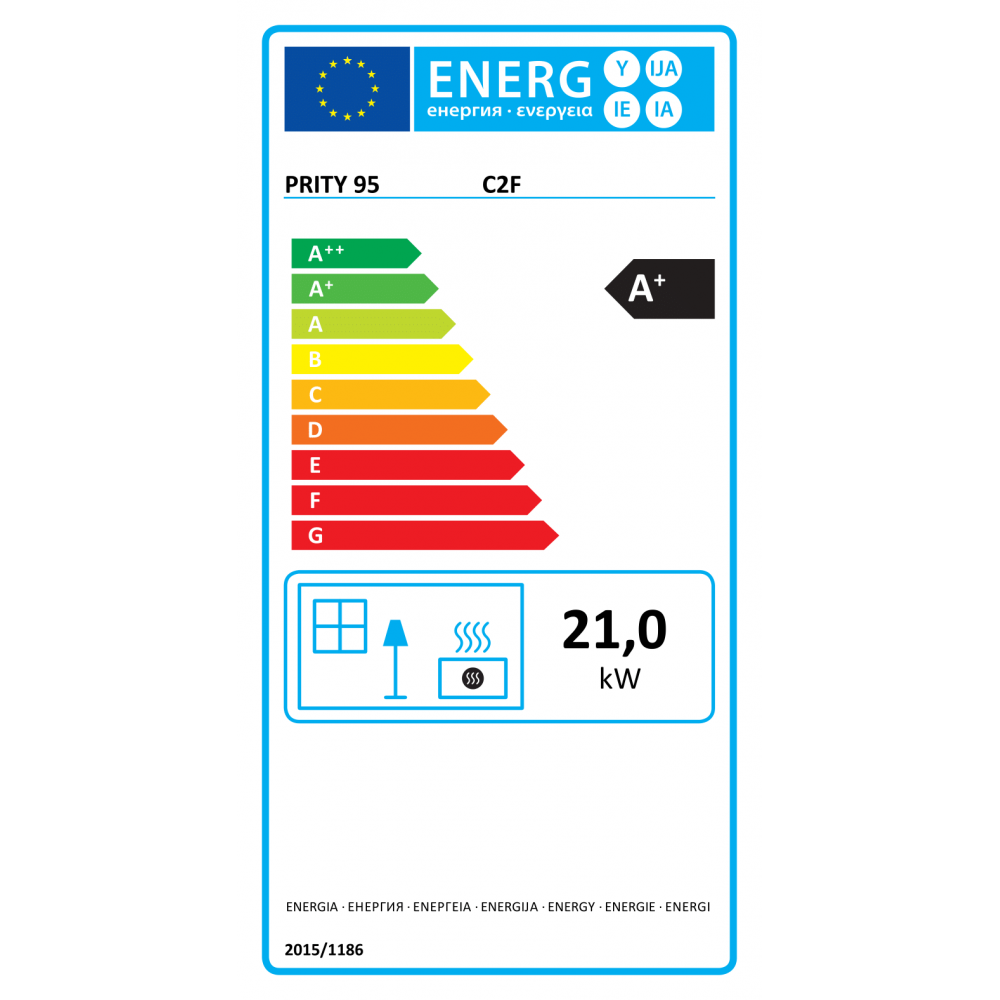 Камина за вграждане на дърва Прити 2 CF, 21kw | Сухи камини за вграждане | Камини за вграждане |