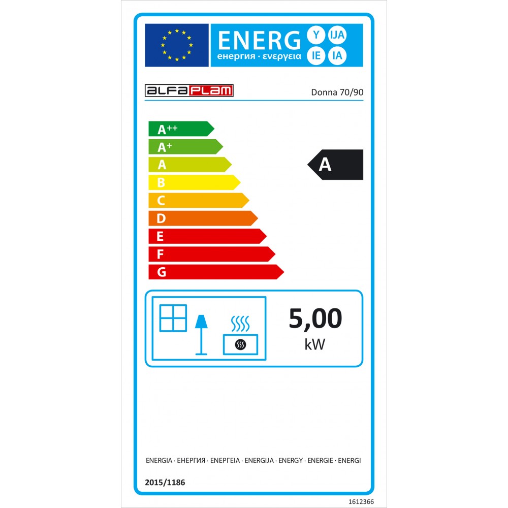 Готварска печка на дърва Alfa Plam Donna 70 Antracite Left, 5kW | Готварски печки на дърва |  |