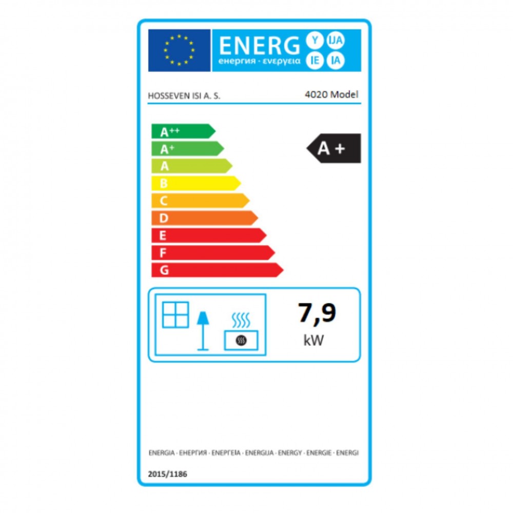 Готварска печка на дърва Balkan Energy 4020 Бял, с чугунен плот, 7.9kW |  |  |