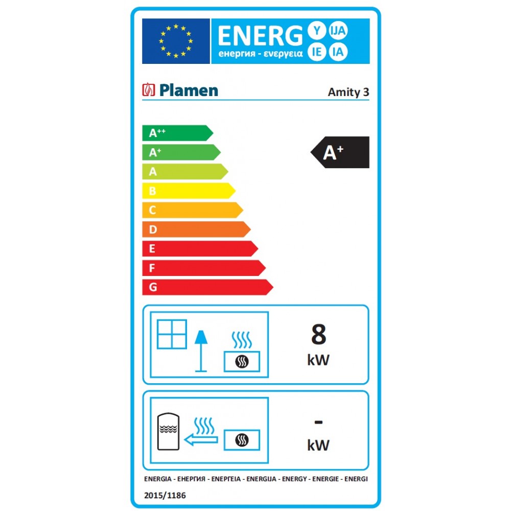 Камина на дърва Пламен Амити 3, 8kW | Сухи камини на дърва | Камини на дърва |