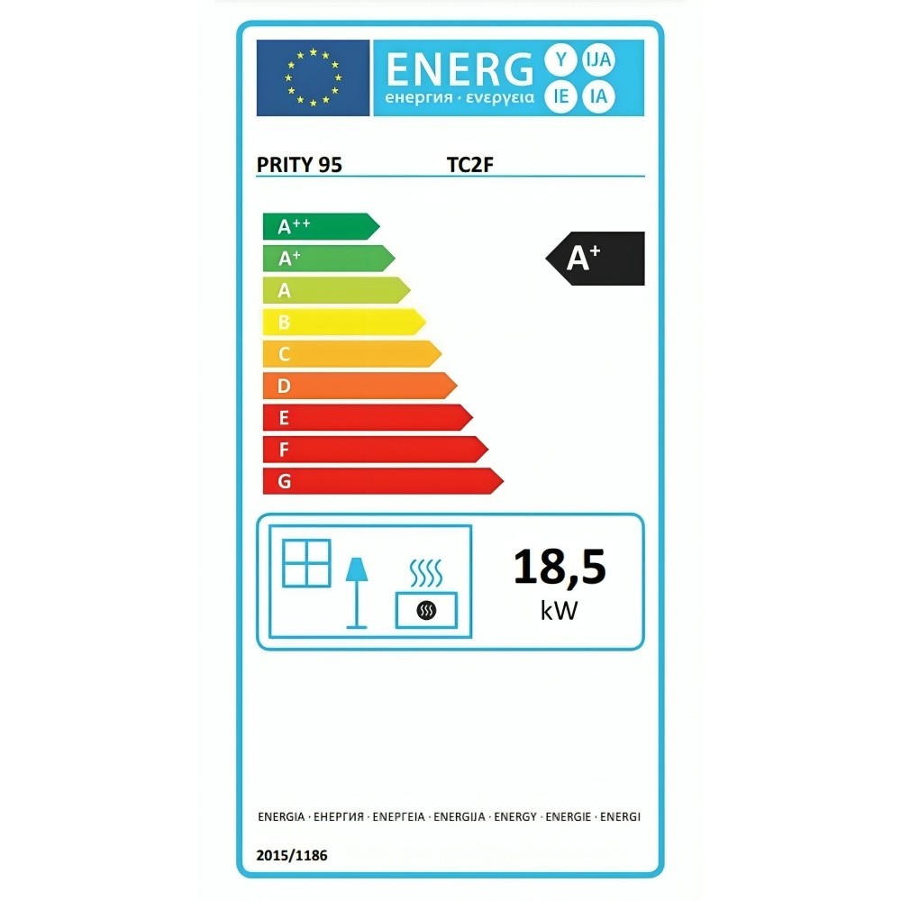 Камина за вграждане на дърва Прити TC2F, 18.5kw | Сухи камини за вграждане | Камини за вграждане |