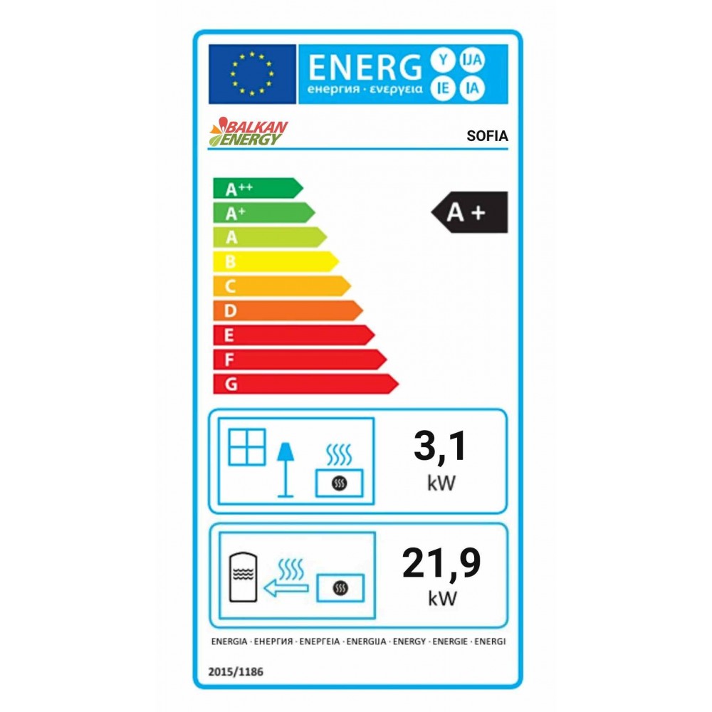 Пелетна камина с водна риза Balkan Energy Sofia Антрацит, 25kW | Пелетни камини с водна риза | Пелетни камини |