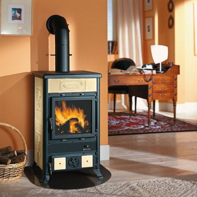 Италианска камина на дърва La Nordica Rossella R1 бежова, 8.8kW - Италиански камини и печки на дърва