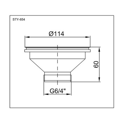 Неръждаема решетка за мивка, Ф114*6/4" - Витла за сифони