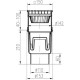 Прав сифон Ф110 с клапа, решетка 150х150 мм | Индустриални сифони | Сифони |