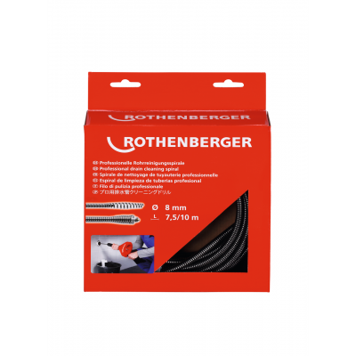 Спирала Rothenberger 8мм х 7.5м, с T-купулинг и пълнеж - Rothenberger