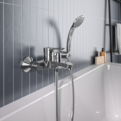 Alpha смесител за вана/душ с ръчен керамичен разпределител - Vidima Ideal