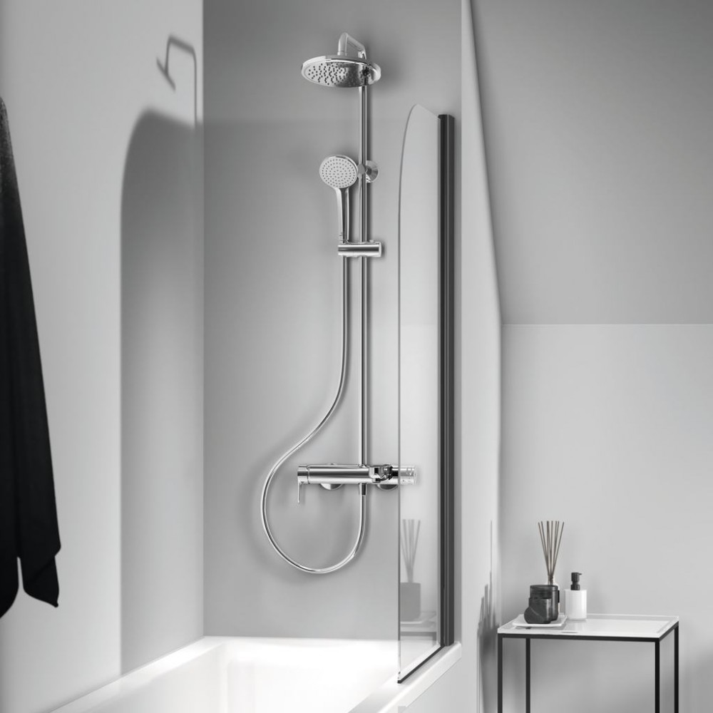 CERAFINE O душ система с едноръкохватков смесител за вана/душ | Смесители за баня |  |